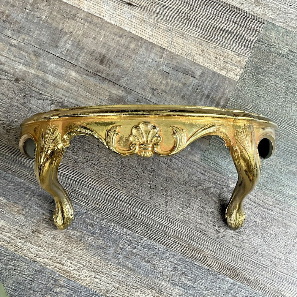 Vintage Burwood 2626 Hollywood Regency MCM Wall Shelf Plastic Ornate 15" x 7"